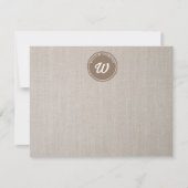 Mooie Beerpatroon Initiële Monogram Notitiekaartje (Voorkant)