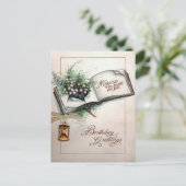 Mooie begin 1900 vintage verjaardagsgroet briefkaart (Staand voorkant)