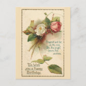 Mooie begin 1900 vintage verjaardagsgroet briefkaart (Voorkant)