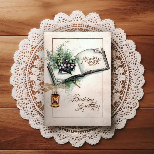 Mooie begin 1900 vintage verjaardagsgroet briefkaart