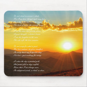 Mooie begrafenis / lofrede gedicht muismat