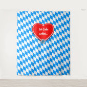 Mooie Beierse vlag Wandkleed (Voorkant)