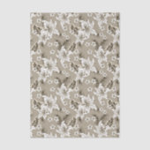 Mooie beige bloempatroon tissuepapier (Voorkant)