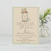 Mooie beige en blauwe kaartenlantaarnwedstrijd kaart (Staand voorkant)