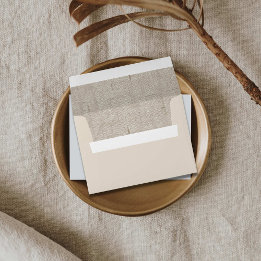 Mooie beige linnen textuur envelop