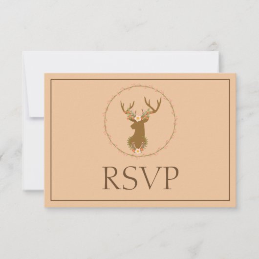 Mooie Beige Respons RSVP (Voorkant)