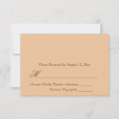 Mooie Beige Respons RSVP (Achterkant)