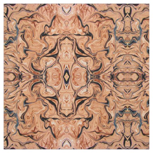 Mooie Beige Zwarte Marmer Kunst Stof (Swatch)
