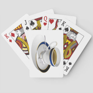 Mooie Beker Koffie Deck Speelkaarten