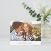 Mooie belettering foto wijzigen van de datum kaart (Staand voorkant)