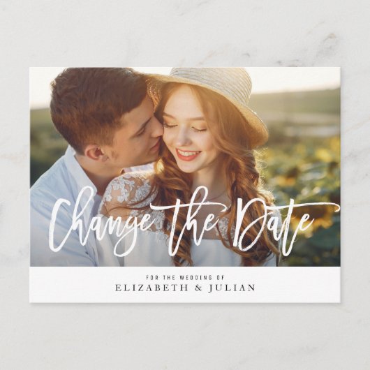 Mooie belettering foto wijzigen van de datum kaart (Voorkant)