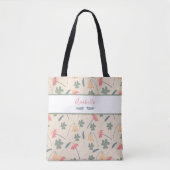 Mooie Bell Flowers met naam Tote Bag (Voorkant)