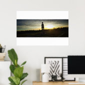 Mooie Bell Tower in Carmel, Indiana Poster (Thuiskantoor)