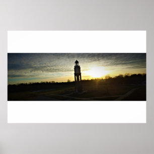 Mooie Bell Tower in Carmel, Indiana Poster