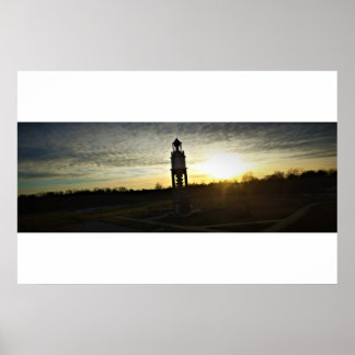 Mooie Bell Tower in Carmel, Indiana Poster