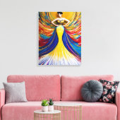 Mooie Belladonna Vrouw Power Meisje Power Canvas Afdruk (Insitu (Woonkamer))