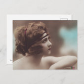 Mooie Belle Epoque Vrouw  Briefkaart (Voorkant / Achterkant)