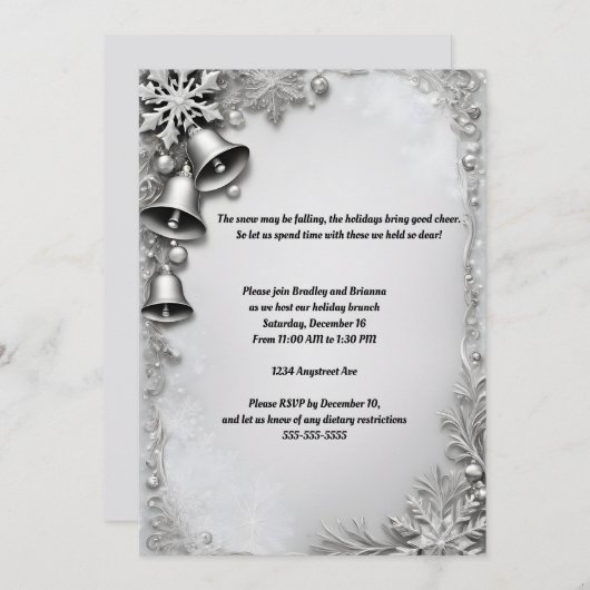 Mooie Bells kerstfeest Kaart (Voorkant / Achterkant)