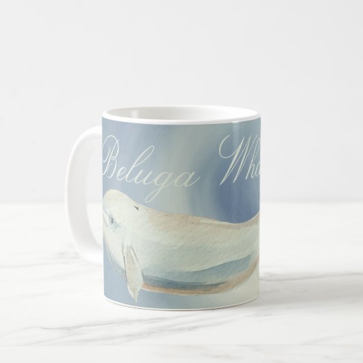 Mooie Beluga-walvis, Delphinapterus Leucas Koffiemok (Voorkant links)