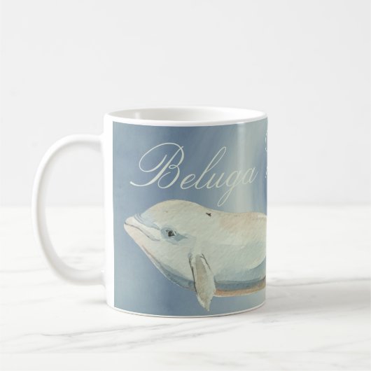 Mooie Beluga-walvis, Delphinapterus Leucas Koffiemok (Links)
