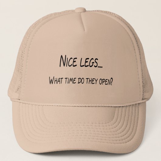 Mooie benen hoe laat openen ze? trucker pet (Voorkant)