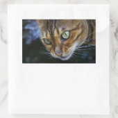 Mooie bengaals kat rechthoekige sticker (Tas)