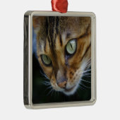 Mooie Bengaalse kat Metalen Ornament (Rechts)