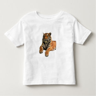 Mooie Bengal Tiger Face & Paws-foto Kinder Shirts