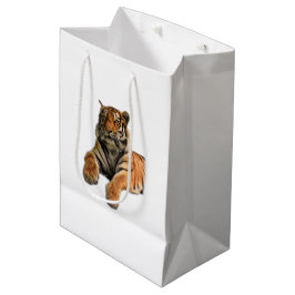 Mooie Bengal Tiger Face & Paws-foto Medium Cadeauzakje