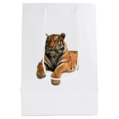Mooie Bengal Tiger Face & Paws-foto Medium Cadeauzakje (Achterkant)