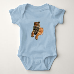 Mooie Bengal Tiger Face & Paws-foto Romper