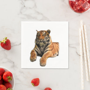 Mooie Bengal Tiger Face & Paws-foto Servet