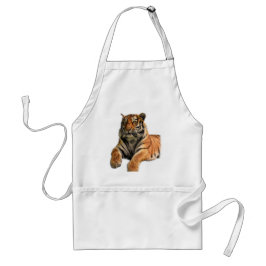 Mooie Bengal Tiger Face & Paws-foto Standaard Schort