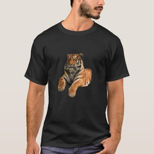 Mooie Bengal Tiger Face & Paws-foto T-shirt (Voorkant)