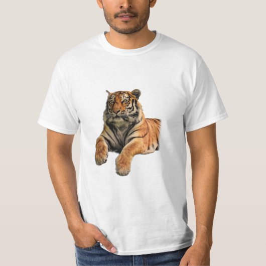 Mooie Bengal Tiger Face & Paws-foto T-shirt (Voorkant)