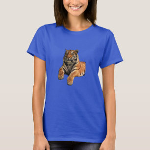Mooie Bengal Tiger Face & Paws-foto T-shirt