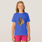 Mooie Bengal Tiger Face & Paws-foto T-shirt (Voorkant volledig)