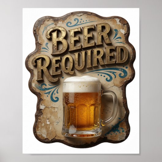 Mooie BENODIGDE BIER Ontwerp Poster (Voorkant)