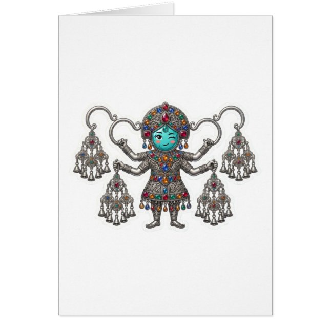 Mooie Berber Amazigh Fibula Khalla Kawaii Sticker (Voorkant)