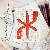 Mooie Berber script Marokkaanse cultuur Briefkaart