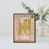 Mooie Berberse script Marokkaanse deur cultuur Briefkaart (Staand voorkant)