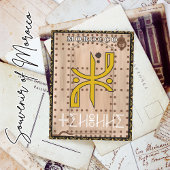 Mooie Berberse script Marokkaanse deur cultuur Briefkaart