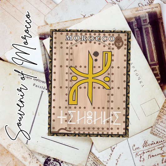 Mooie Berberse script Marokkaanse deur cultuur Briefkaart