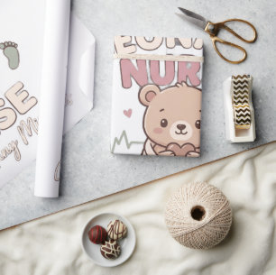 Mooie beren babyslaapkamer cadeaupapier