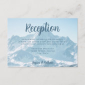 Mooie berg fotografie bruiloft receptie informatiekaartje (Voorkant)