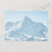 Mooie berg fotografie bruiloft receptie informatiekaartje (Achterkant)