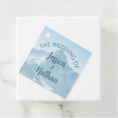 Mooie berg fotografie winter bruiloft bedankjes labels (In situ)