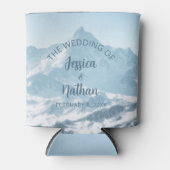 Mooie berg fotografie winter bruiloft blikjeskoeler (Voorkant)