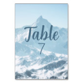 Mooie berg fotografie winter bruiloft kaart (Voorkant)