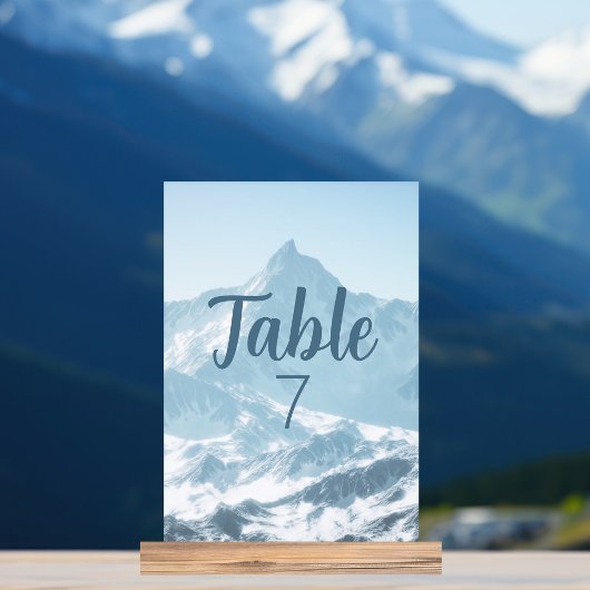 Mooie berg fotografie winter bruiloft kaart